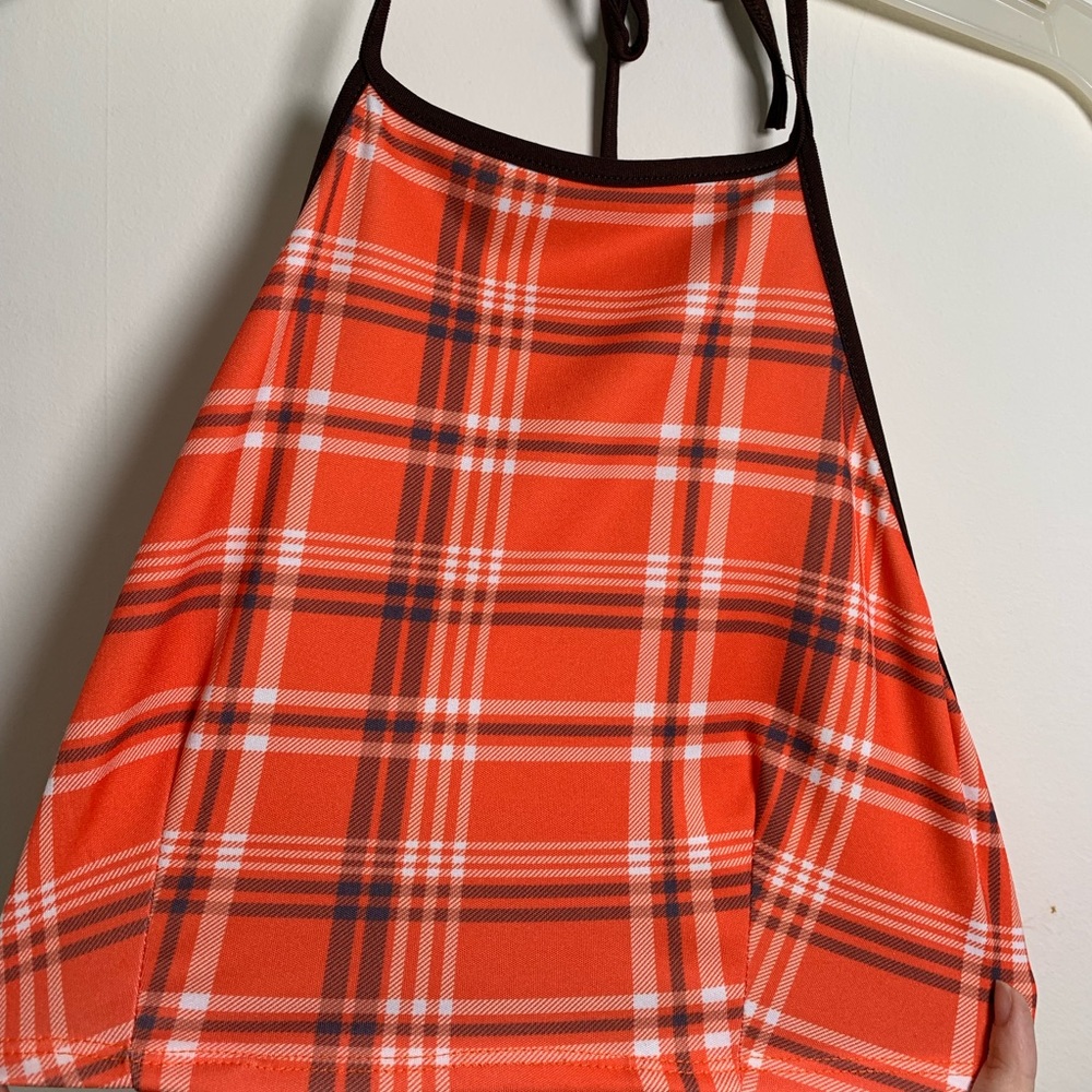 Orange halter top